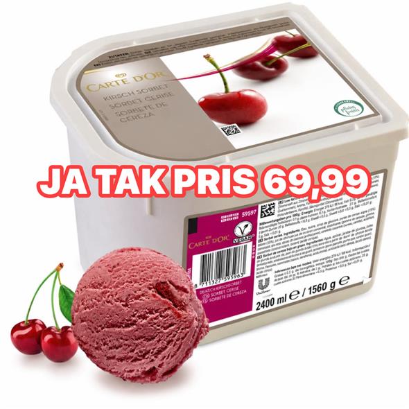 Carte D'Or Kirsebærsorbet 2.4L🍒