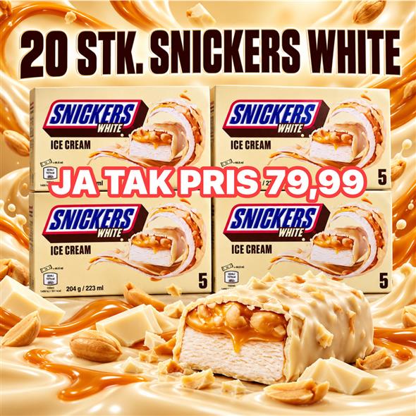 SNICKERS WHITE